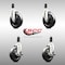 Service Caster 5 Inch 316SS Soft Rubber Swivel 1-3/8 Inch Expanding Stem Caster Brake SCC, 2PK SCC-SS316EX20S514-SRS-2-TLB-2-138 - alternate 2